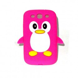 Samsung Galaxy S3 / i9300 3D Penguin Case (Hot Pink)